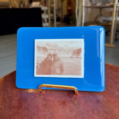 Centered Photo Fused Glass Panel