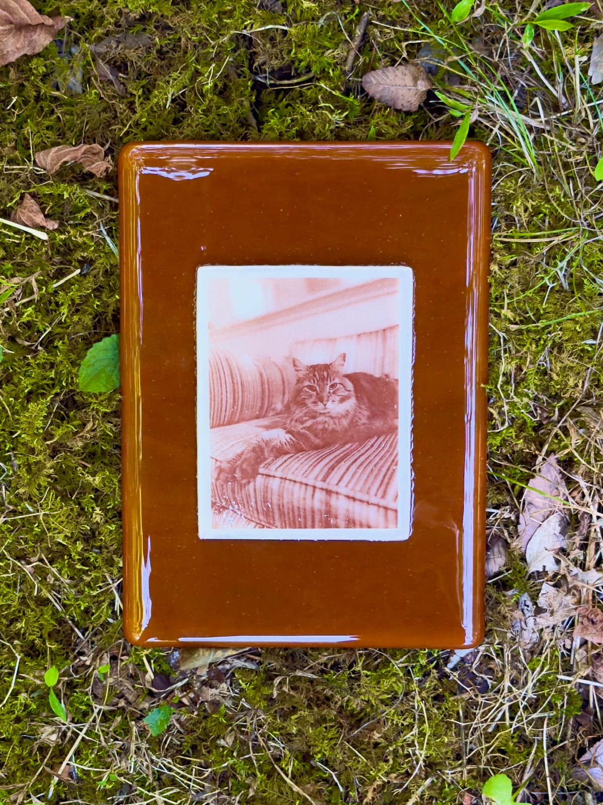 Memorial Ash Infused Glass Photo Panel