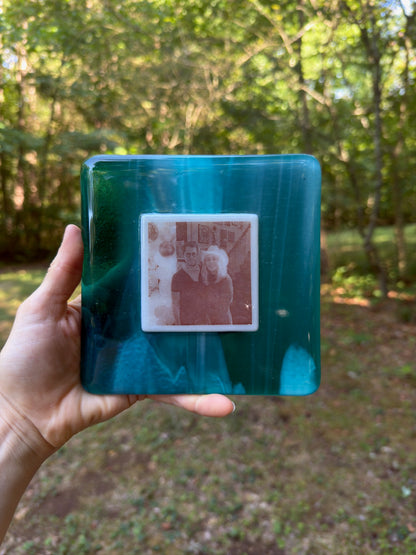 Fused Glass Photo Suncatcher Panel