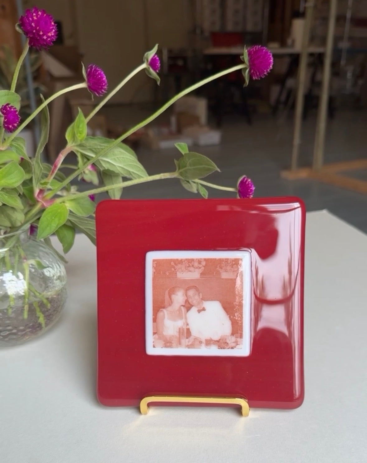 Fused Glass Photo Suncatcher Panel