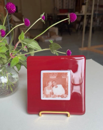 Fused Glass Photo Suncatcher Panel