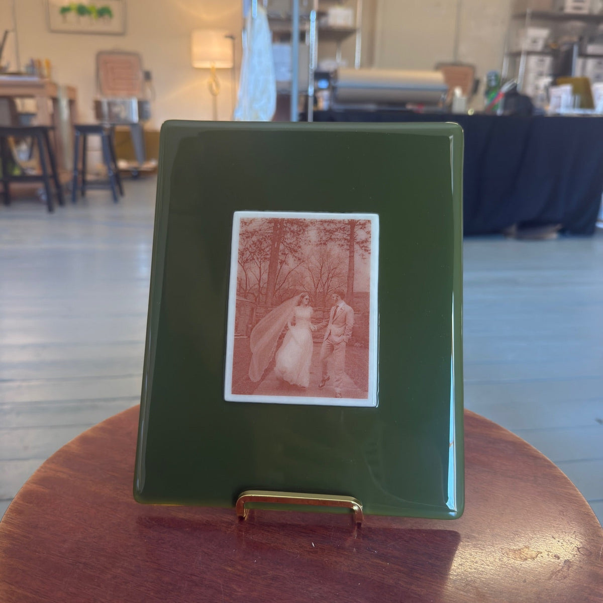 Centered Photo Fused Glass Panel
