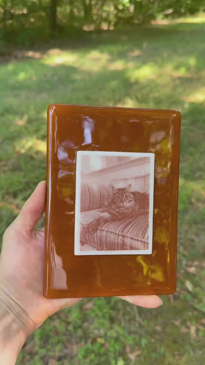 Fused Glass Photo Suncatcher Panel